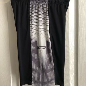 Under Armour Boys Black/White Basketball Shorts